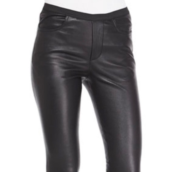 ZADIG & VOLTAIRE • Pharly Black Lamb Leather Stretch Skinny Pants - Picture 3 of 16